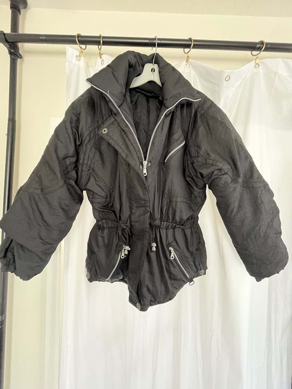 Inside Edge Vintage Ladies Size S Black Ski Jacket and Bib Overalls Set